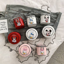 Disney-Bolso pequeño de Mickey Mouse para padres e hijos, mini bandolera de hombro, redondo y cuadrado, novedad 2024 - compra barato