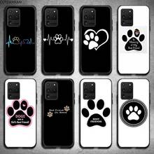 Best friends Dog paw Phone Case for Samsung S20 plus Ultra S6 S7 edge S8 S9 plus S10 5G lite 2020 2024 - buy cheap