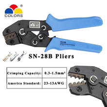 Kit de herramientas de prensado dupont, SN-28B de colores, alicates de prensado, férula, crimpadora de terminales de cable, kit de abrazadera 2024 - compra barato
