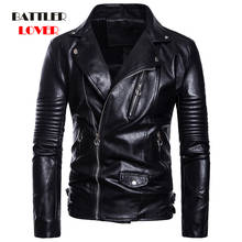 Leather Motorcycle Jackets For Men 2021 Fashion Zipper Pockets Coats Male Hot Biker Motor Punk Overcoats Hombre Autumn Outerwear 2024 - buy cheap