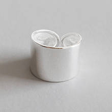 Настоящее чистое серебро Цвет ювелирных изделий в Корейском стиле Простые Большой Гладкий кольца для женщин обручальное кольцо с открытым пальцем Anillos Anelli 2024 - купить недорого