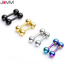 Jovivi 14G 1.6MM Stainless Steel Barbell Nose Lip Ear Ring Helix Cartilage Stud Sexy Ear Piercing Jewelry 4mm/5mm/6mm Ball 2024 - buy cheap