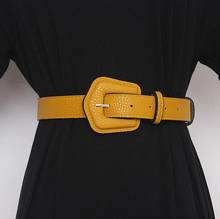 Women's runway fashion PU leather Cummerbunds female Dress Corsets Waistband Belts decoration wide belt R3131 2024 - buy cheap