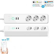 EU Wifi Smart Power Strip 3 Outlets Plug 2 USB Charging Port Timing Tuya App Voice Control Work with Alexa Google Home 2024 - buy cheap