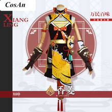Game Genshin Impact Xiangling Cosplay Costume The High Quality Fashion Lovely Uniform Unisex Halloween Party Role Play Clothing 2024 - buy cheap
