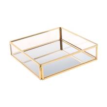 Gold Mirror Jewelry Tray Perfume Tray Mirror Vanity Tray Dresser Tray Ornate Tray Metal Decorative Tray Jewelry Perfume Makeup 2024 - buy cheap