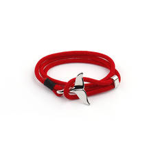 2019 nova baleia cauda âncora pulseira feminino fio vermelho náutico masculino charme braclet jóias acessórios sl146 2024 - compre barato