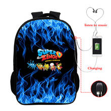 Superzings Kids Backpacks Boys Girls School Bags 16 Inch 3d Superzings Printed School Bagpack for Teengaer Usb Charging Mochila 2024 - buy cheap