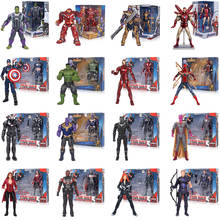 Genuine 17CM Marvel Avengers Endgame Super Heroes Iron Man Black Panther SpiderMan Captain America Action Figure Model Kids Toys 2024 - buy cheap