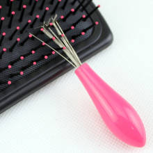1Pc Creative New Durable Mini Comb Hair Brush Cleaner Embeded Tool Salon Home Essential Pink Hot Sale 2024 - buy cheap