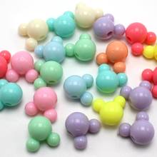 Craft DIY Mixed Pastel Color Acrylic Mouse Face Beads 8mm 10mm 12mm Jewelry Make 2024 - buy cheap