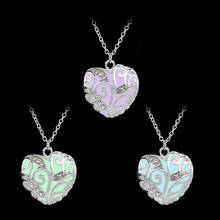 Hollow Love Heart Creative Christmas Gift Luminous Zircon Pendant Necklace Love Woman Mother Girl Gift Wedding Blessing Jewelry 2024 - buy cheap