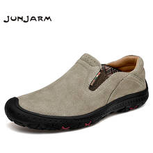 JUNJARM Men Shoes Leather Casual High Quality Loafers Breathable Slip On Sneakers Fashion Men's Driving Shoes Big Size 48 2024 - buy cheap