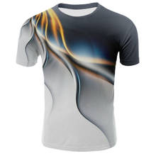 2020 новая мужская футболка с коротким рукавом 3D печатная Футболка с изображением молнии Футболка с каплями дождя свободная Летняя мужская одежда с круглым вырезом 2024 - купить недорого
