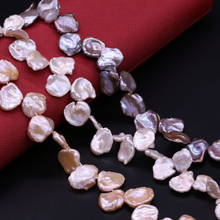 Perlas naturales de agua dulce en forma de pétalo, cuentas sueltas para fabricación de joyas, bricolaje, collar, pulsera, pendientes, accesorio artesanal, 16-18 MM 2024 - compra barato