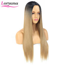 Loryana Hair Long Staright Black T1B/27# Color Available Wigs For Women Synthetic Hair High Temperature Fiber wigs 2024 - buy cheap