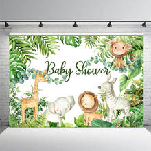 Photo Backdrops Safari Birthday Party Jungle Forest Animals Baby Is Turning One Photography Backgrounds Photocall Photo Studio 2024 - buy cheap