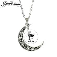 JOINBEAUTY Taurus Capricornus Scorpio Zodiac Signs Personality Necklace Round Glass Moon Pendant Necklaces Unisex Jewelry XZ75 2024 - buy cheap