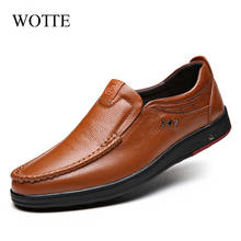 Zapatos informales de cuero para hombre, mocasines planos de vestir formales, antideslizantes, transpirables, color negro, talla grande 38-47 2024 - compra barato