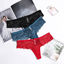 3pcs Sexy Underwear Woman Thongs Panties Lace G-String T-back Female Underwear Sexy Lace Thongs Underpants Panties For Woman 2024 - buy cheap