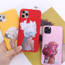 Funda de teléfono de estética Harajuku con flores sexys para iPhone 12, 11 Pro Max, X, XS, XR Max, 7, 8, 7Plus, 8Plus, 6S, SE, funda de silicona suave 2024 - compra barato