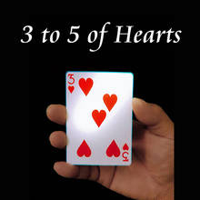 3 to 5 of Hearts Magic Tricks Stage Close Up Magia Playing Cards Poker Magie Illusion Gimmick Props Prediction Card Magica 2024 - buy cheap