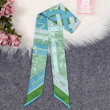 New Design Women's Scarf Multifunctional Fashion Printing Tie Bag Handle Ribbon Ladies Turban Neckscarf Wristband BS29 2024 - buy cheap
