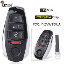 KEYECU 315MHz 7953 Chip IYZVWTOUA P/N: 7P6-959-754  4 Button Replacement Smart Remote Key Fob for Volkswagen Touareg 2011-2018 2024 - buy cheap