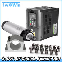 800W CNC Router Spindle 0.8KW Air Cooled Spindle Motor Kit 1.5KW 220V Inverter 65mm Clamp 13pcs ER11 Collet 2024 - buy cheap