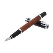 Vintage Style Pear Wood Barrel Fountain Pen 0.5mm Nib Business Office Gift U4LD 2024 - buy cheap