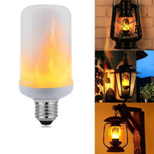 Bombilla de llama con 3 modos y Sensor de gravedad, luces de fuego de LED con efecto de llama, decoración de emulación parpadeante, 12W, E27, E14, B22, 85-265V 2024 - compra barato