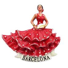 Imán magnético para nevera, pegatina para nevera, decoración para nevera de Barcelona, España, bailarina de Flamenco, recuerdo de viaje 2024 - compra barato