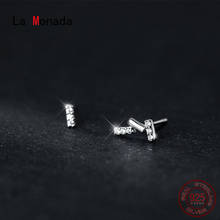 La Monada Small Asymmetrical 925 Silver Earrings For Women Minimalist Korean 925 Sterling Silver Earrings Stud Jewelry For Women 2024 - buy cheap