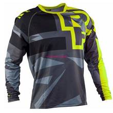 Camiseta de manga larga para montar en motocicleta, Jersey para bicicleta de montaña, todoterreno, DH 2024 - compra barato