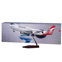 1:150 Scale 47CM Boeing 747 B747 QANTAS Airline Plane Model Alloy Base W Landing Gear & Fixed-wing Aircraft toys model display 2024 - buy cheap