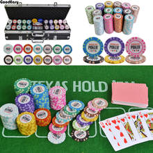 100/200/300/400/500 pcpçs/set casino coroa poker chips definir texas holdem em baccarat chips com mala de alumínio & pano mesa 2024 - compre barato