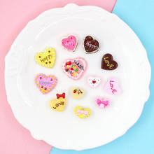 20Pcs Mixed Resin Heart Cake Kawaii Decoration Crafts Flatback Cabochon Embellishments For Scrapbooking Cute Diy Accessories 2024 - buy cheap