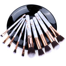 5/10pcs Set Of Makeup Fan Brushes Marble For Face Eye Cosmetic Powder Foundation Eye Shadow Cosmetics Soft Professional Eyebrows 2024 - buy cheap