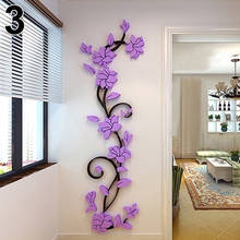 3D DIY ваза, Цветочное дерево, съемные художественные виниловые наклейки на стену, наклейка, роспись, домашний декор для украшения спальни 2024 - купить недорого