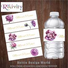 Rikivity 20 Pcs Personalized Rose Water Bottle Champagne Labels Candy Bar Wrappe Sticker Wedding Baby Shower Birthday Decoration 2024 - buy cheap