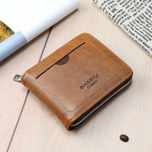 New Men Wallet Multifunctional Mini Card Wallet short money bags zipper clutch bag Men Coin Pocket 2021 portfel porte monnaie 2024 - buy cheap
