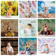 Avezano Baby Shower Photography Backdrops Spring Sunflower Summer Sea Clouds Newborn Porrtrait Kids Birthday Decor Background 2024 - buy cheap