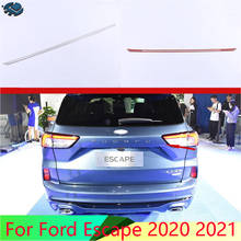 Para ford escape kuga 2020 2021 acessórios do carro de aço inoxidável porta bota traseira tronco tampa capa guarnição bagageira enfeitar acessórios 2024 - compre barato