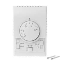 Ac 220v sala termostato mecânico interruptor de controle de ar condicionado ventilador bobina controlador de temperatura 2024 - compre barato