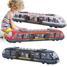 Mini simulação liga de metal alta velocidade ferroviário diecast trem brinquedo modelo brinquedos educativos meninos crianças coleção presente 2024 - compre barato