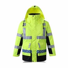 Winter Thickened Reflective Hi Vis Jacket Down Jacket Detachable Down Padded Jacket Motorcycle Safety Jacket Work Jacket Men 2024 - buy cheap