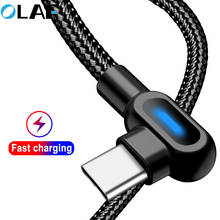 OLAF – Cable USB de 90 grados para móvil, Cable de carga rápida con conector micro USB o Tipo C acodado, de 1m y 2m 2024 - compra barato