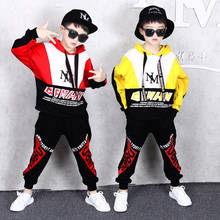 Красивая одежда для мальчиков костюм в стиле хип-хоп детские осенние комплекты новая детская одежда в стиле хип-хоп для мальчиков, комплект одежды для подростков 2024 - купить недорого