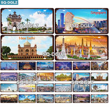 [SQ-DGLZ] Asia City License Plate Metal Sign Vintage Plaque Tin Sign Wall Decor For Bar Country Painting Travel Poster 2024 - buy cheap