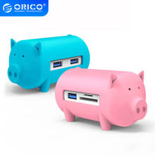 ORICO Cute Pig USB 3.0 HUB Multi USB Splitter 3 USB Port with TF SD Card Reader Adapter for Laptop MacBook Computer Accessories 2024 - buy cheap